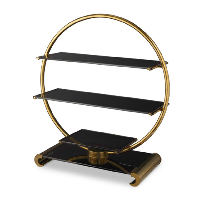 Bon Chef 2902-G Wheel Display Stand 3-tier 26"L X 11-1/4"W X 28-1/2"H