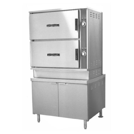 Crown Steam DCX-16_120/60/1 Convection Steamer Direct Steam (2) Compartment