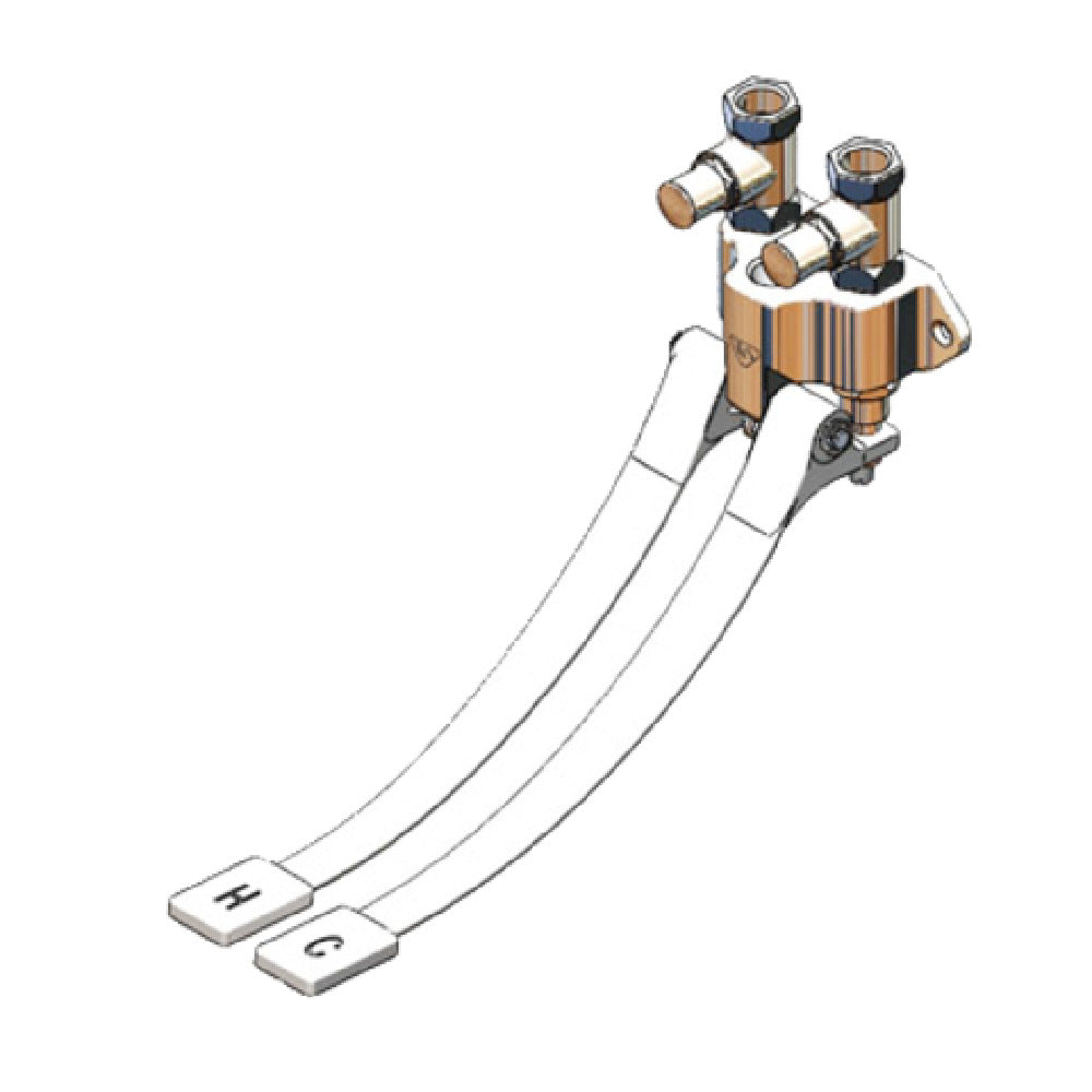 T&S Brass B-0504-LKS Pedal Valve Double Wall Mounted