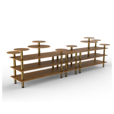 Steelite MGCMLB08BBXF - Multi-Height Display Station, 180.5" X 38.0" X 137.5", Modular