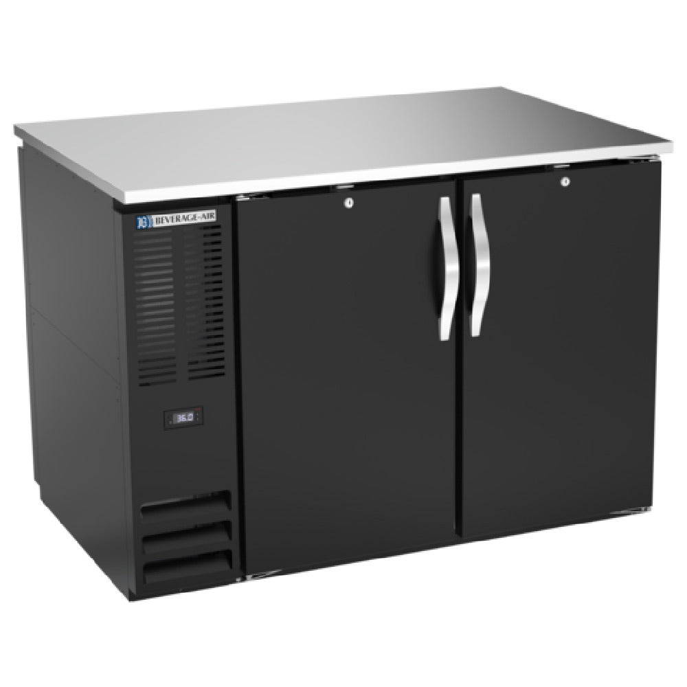 Beverage Air BB48HC-1-PT-B - Refrigerated Pass-Thru Back Bar Refrigerator, Two-section