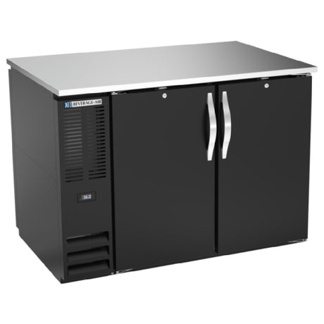 Beverage Air BB48HC-PT-B - Refrigerated Pass-Thru Back Bar Refrigerator, Two-section