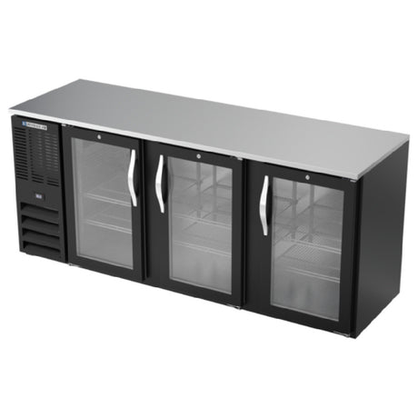 Beverage Air BBN78HC-FG-B - Refrigerated Food Rated Back Bar Storage Cabinet, Three-section
