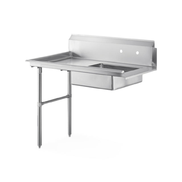 Steel Works Stainless SWUDT-48L Dishtable Undercounter Attaches To The Left Side Of The Dish Machine Operator
