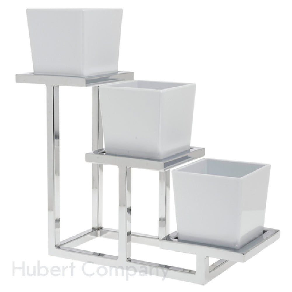 Hubert 23628 - Cerve Collection Bowl Stand, 3-tier, 3-7/8"L X 13-1/2"W X 9-11/16"H