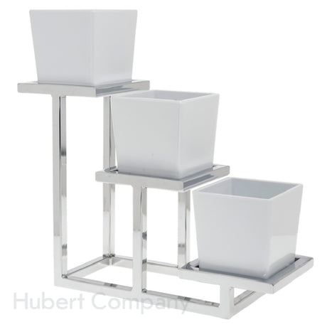 Hubert 23628 - Cerve Collection Bowl Stand, 3-tier, 3-7/8"L X 13-1/2"W X 9-11/16"H