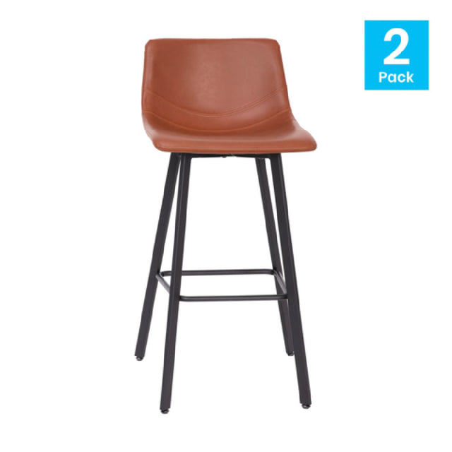 Flash Furniture CH-212069-30-BR-GG Caleb Bar Stool 300 Lb. Weight Capacity 30" Seat Height