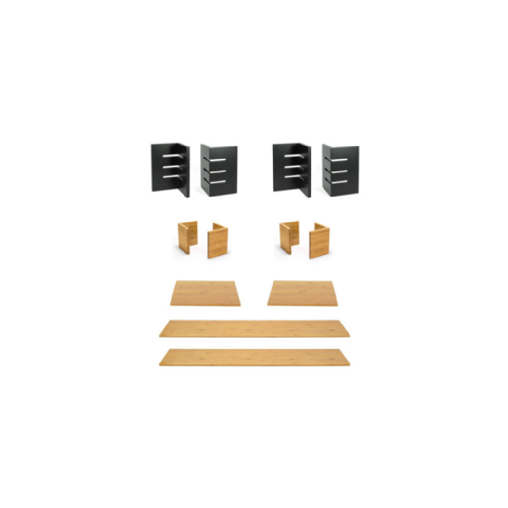 FOH BST052MUM28 Display Riser Set Buffet Essentials Slotted Bamboo
