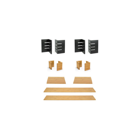 FOH BST052MUM28 Display Riser Set Buffet Essentials Slotted Bamboo