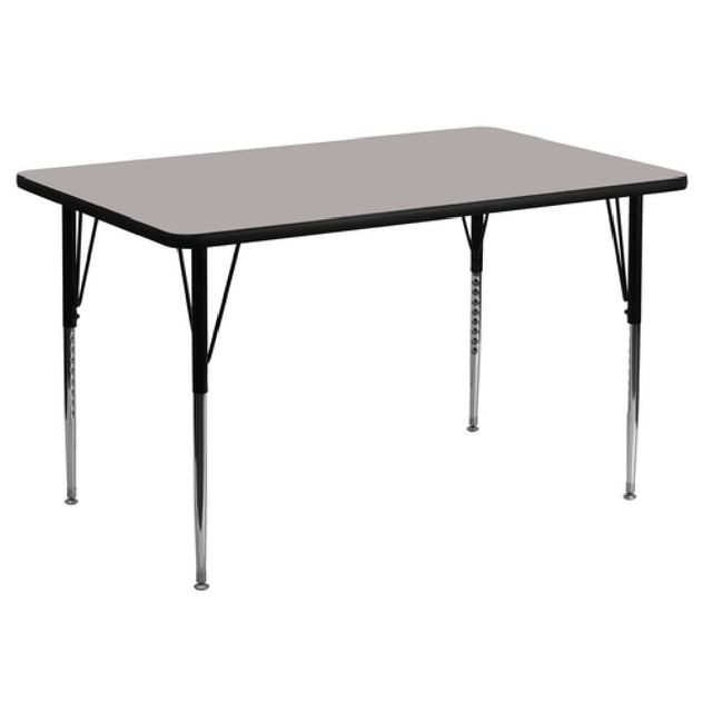 Flash Furniture XU-A3060-REC-GY-H-A-GG Activity Table 60"W X 30"D X 21-1/4" To 30-1/4" Adjustable Height