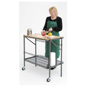 Hubert 31179 - Demo Table, 2-shelf, Mobile