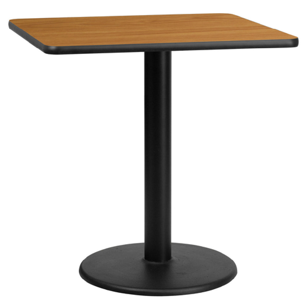 Flash Furniture XU-NATTB-3030-TR18-GG Table 30"W X 30"D X 31-1/8"H Dining Height