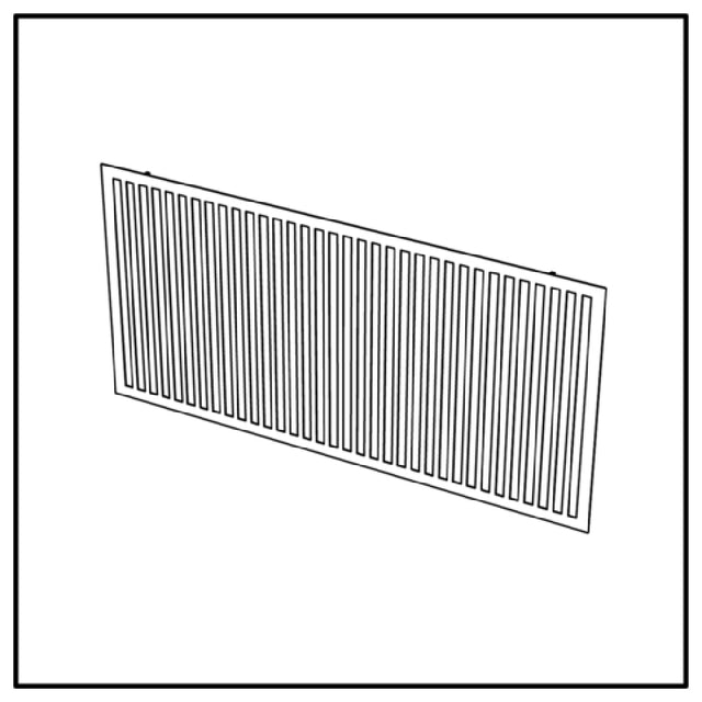 Bauscher Hepp VE-38064 - Venta® Metal Panel, With Cut-out Decor "STRIPES" To Cover The Front Of The Buffet Table