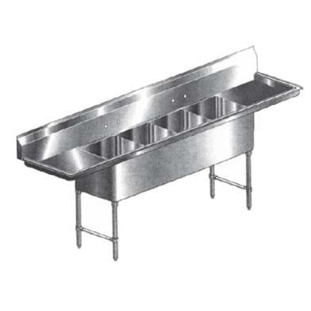 Klinger's Trading HDS42D Sink Four Compartment 100"W X 25-1/2"D X 41"H