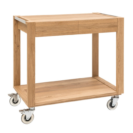 Service Ideas 39000002 Ze Pe Smile Oak Trolley 19"W 33"D