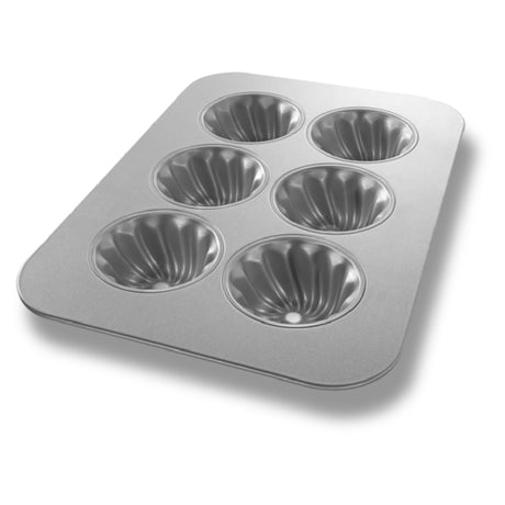 Chicago Metallic 26300 Mini-Swirl Cake Pan 11-1/8" X 15-3/4" Overall Makes (6) 3-11/16" Cakes