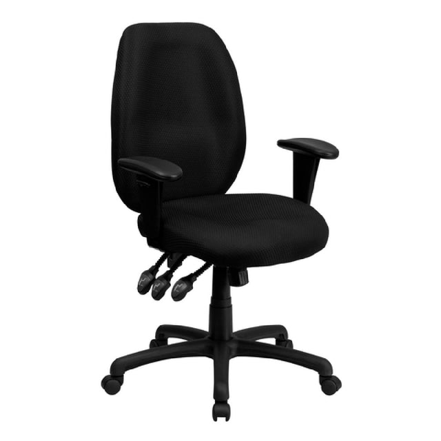 Flash Furniture BT-6191H-BK-GG Ergonomic Executive Swivel Office/Task Chair 39-1/2" To 45-1/2" Adjustable Height