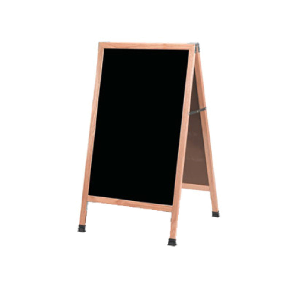 Aarco A-5SB Sidewalk Markerboard 24"W X 42"H Black Porcelain Board