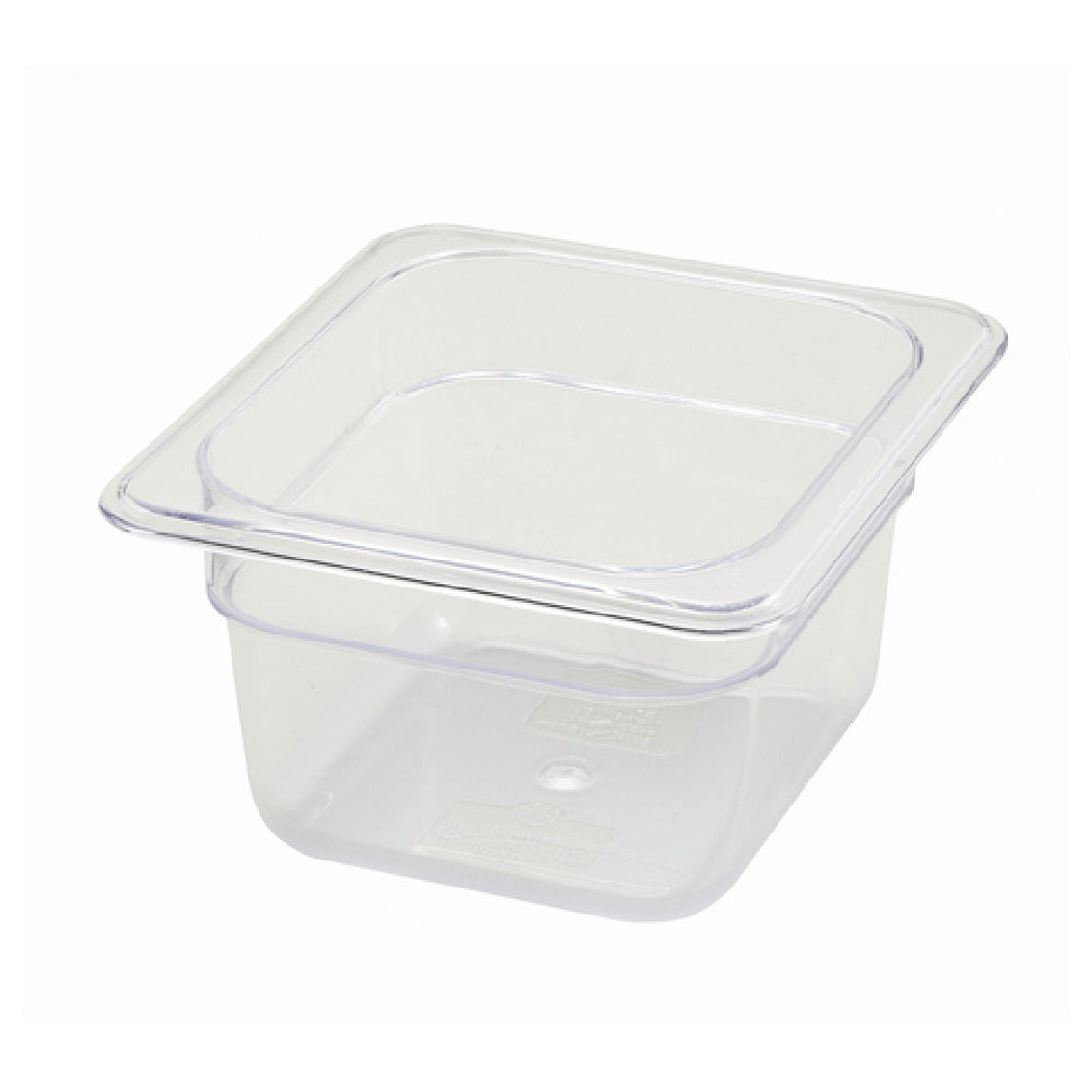 Winco SP7604 Poly-Ware™ Food Pan 1/6 Size 6-3/4" X 6-1/4"