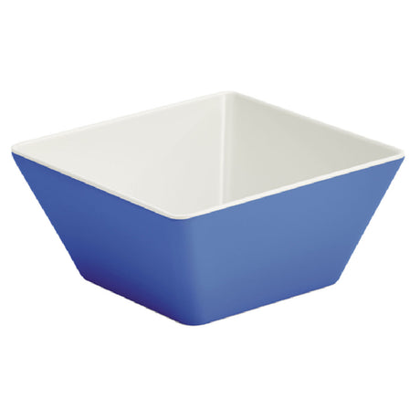 Vollrath V2220230 Melamine Bowl Medium Square Blue. 1 9/16 QT. 7 1⁄16" W X 7 1⁄16" L X 3 5⁄16" H. Dishwasher Safe.