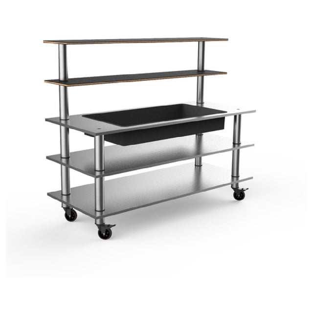 Steelite MGCMLC03MSXW Mogogo Buffet Solutions Modular Pro Back Bar 5-tier 71" X 29-1/2" X 60-1/2"