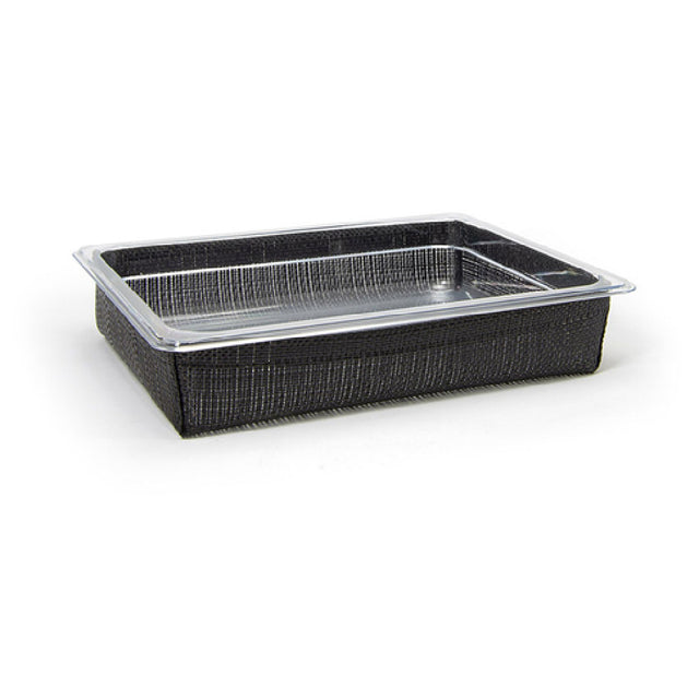 FOH BHO136BKV21 1/2 Size Metroweave Housing/Pan Set Shallow Random Weave Black