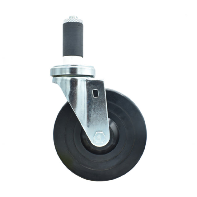 BK Resources 5SBR-2RA-HR - Swivel Caster, 1-1/4" Expanding Stem, 5" Hard Rubber Wheel