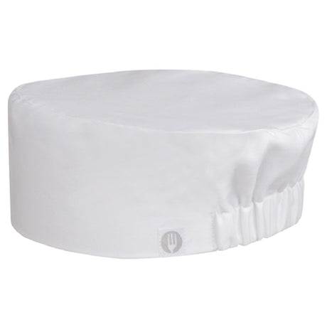 Chef Works XLBN-WHT-0 Beanie Expandable Elastic Back 65/35 Poly/cotton