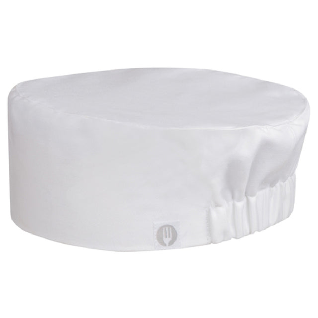 Chef Works XLBN-WHT-0 Beanie Expandable Elastic Back 65/35 Poly/cotton