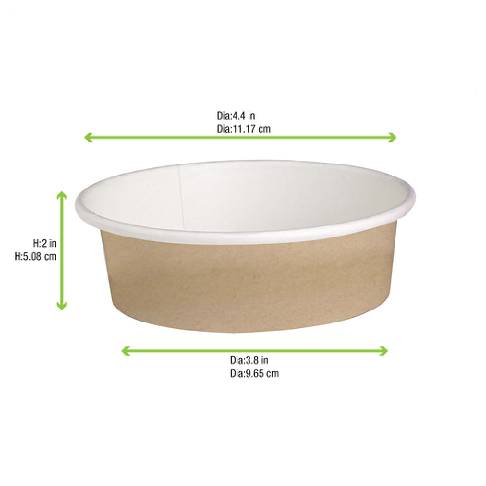 PacknWood 210DELIK12K - Buckaty Take Out Container, 12 Oz., 4.49" Dia. X 2.4"H
