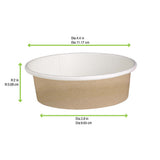 PacknWood 210DELIK12K - Buckaty Take Out Container, 12 Oz., 4.49" Dia. X 2.4"H