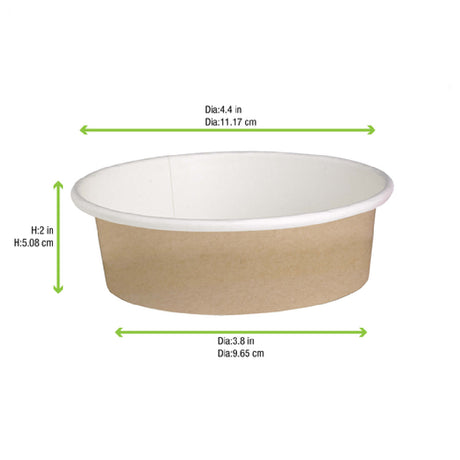 PacknWood 210DELIK12K - Buckaty Take Out Container, 12 Oz., 4.49" Dia. X 2.4"H