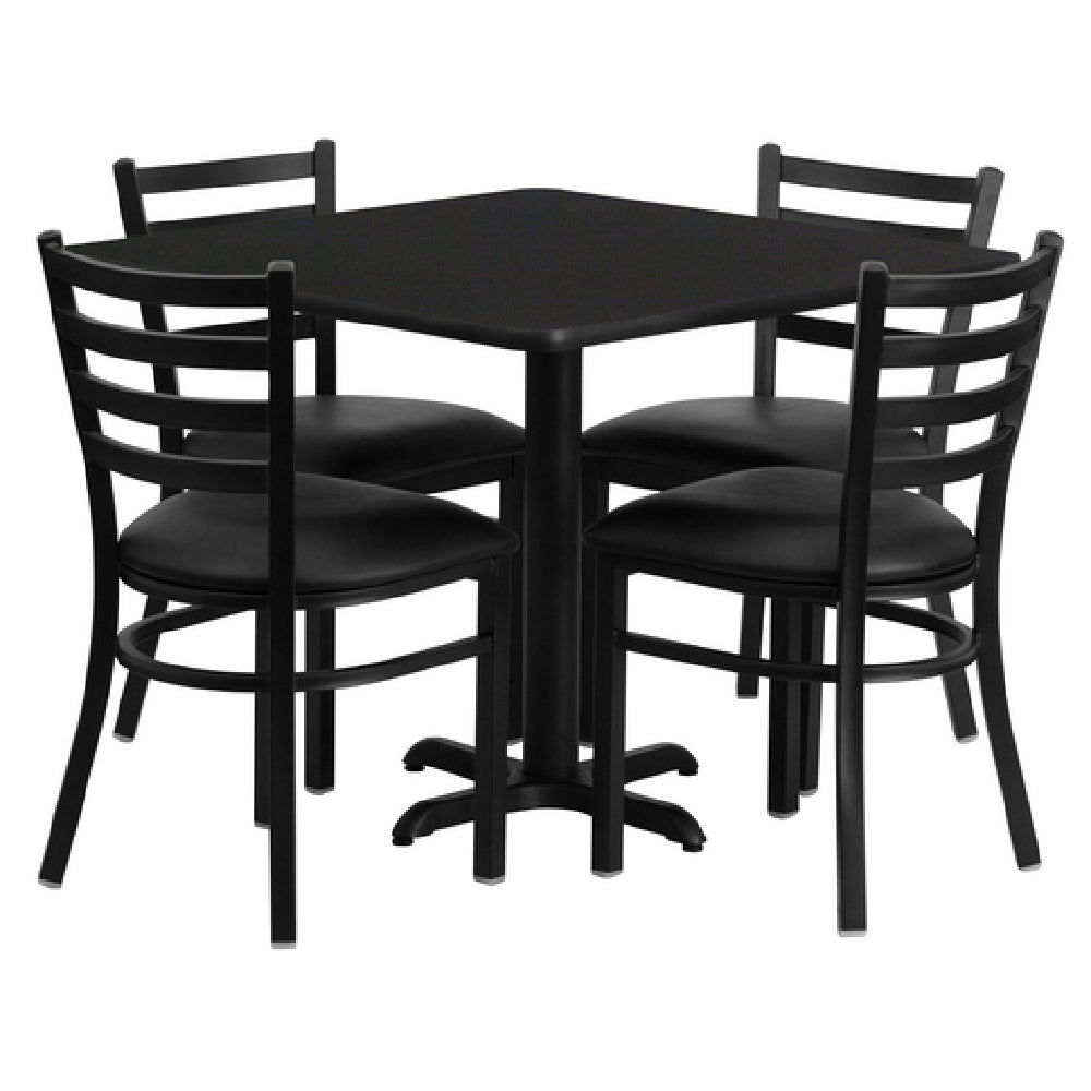 Flash Furniture HDBF1013-GG Table And Chair Set Includes (1) 36"W X 36"D X 30"H Table