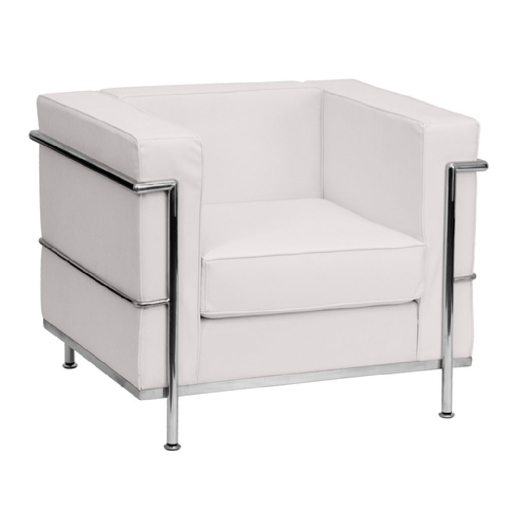 Flash Furniture ZB-REGAL-810-1-CHAIR-WH-GG Hercules Regal Series Chair LeatherSoft Upholstery