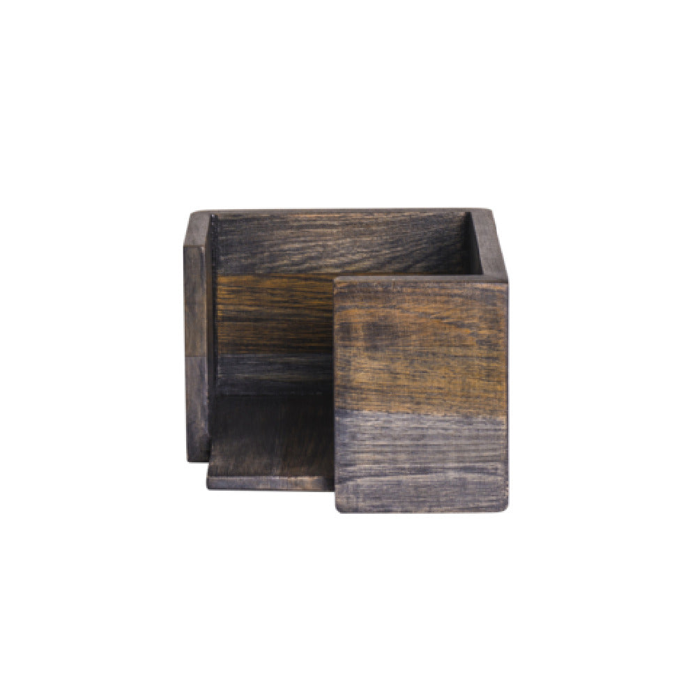 Steelite DWFBWDNH475AG Napkin Holder 5.75" X 5.75" X 4"H Wood