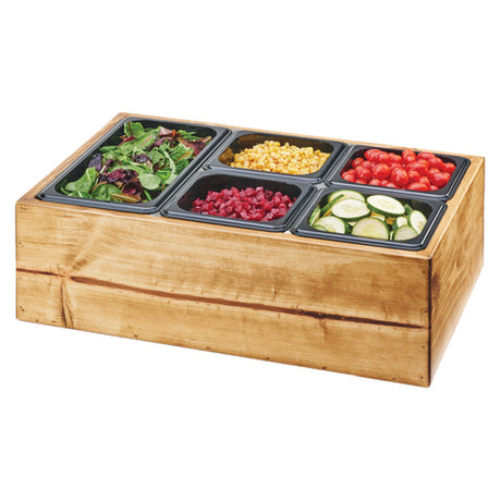 Cal Mil 3585-99 Madera Salad Station 21-1/2"W X 12-1/2"D X 6"H (5) Pan Inserts