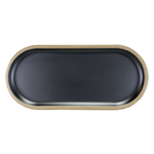 GET Enterprises B251127-GLDB Elite Global Solutions Plate 12-5/8"L X 5-7/8"W X 3/4"H Oval