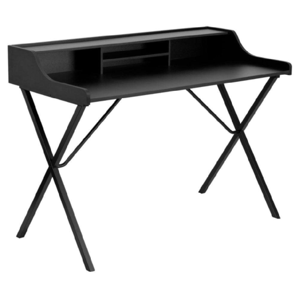 Flash Furniture NAN-2124-GG Computer Desk 46-4/5"W X 23-5/8"D X 34-4/5"H Black Laminate Finish Top