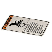 Hobart 00-438131-00001 Plate Caution