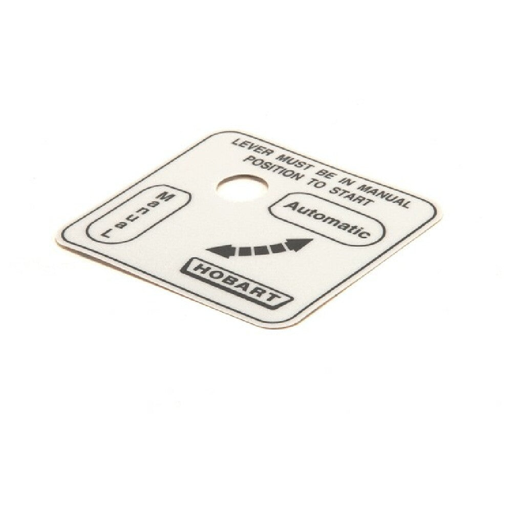 Hobart 00-478274 Label Auto/man (domestic)