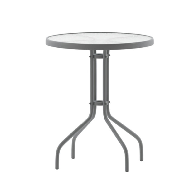 Flash Furniture TLH-070-1-SV-GG Bellamy Patio Table 23-3/4" Dia. X 28"H Round