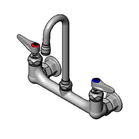 T&S Brass B-0330-01 Mixing Faucet Wall Mount 8" Adjustable Centers