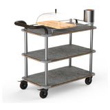 Steelite MGCRNX04GSXX Mogogo Buffet Solutions Roll'n Cheese & Wine Cart 41-1/2" X 21" X 40"H