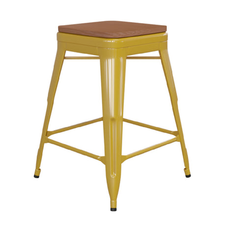 Flash Furniture CH-31320-24-YL-PL2T-GG Kai Bar Stool 500 Lb. Weight Capacity Counter Height