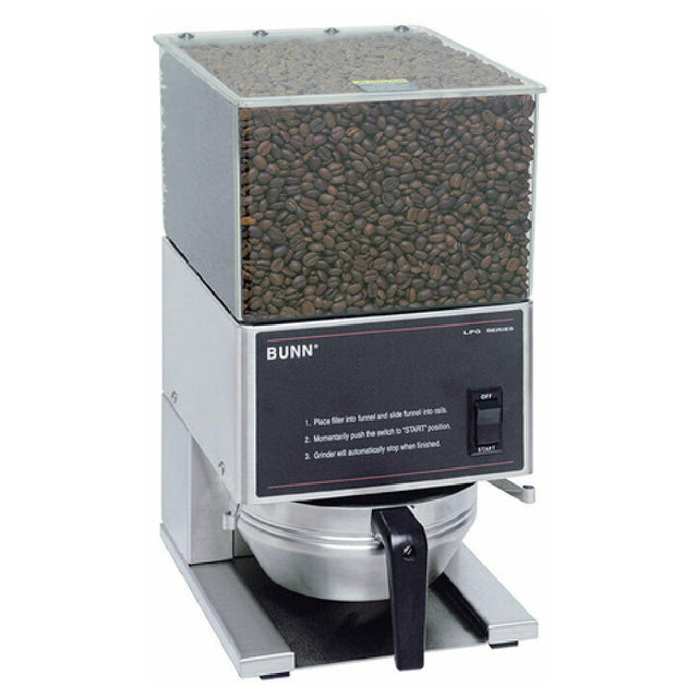 Bunn 20580.0001 LPG Low Profile Grinder Portion Control Single 6 Lbs. Hopper Capacity