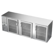 Beverage Air BBN94HC-G-S - Refrigerated Back Bar Storage Cabinet, Three-section, 94"W X 26-3/8"D X 34"H