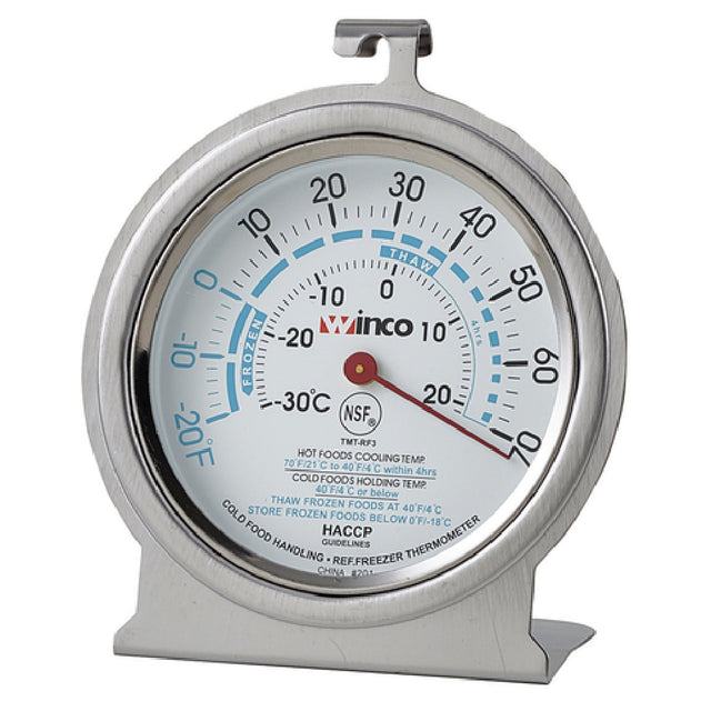 Winco TMT-RF3 Refrigerator/Freezer Thermometer Temperature Range -20° To 70° F