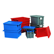 Quantum SNT230CS_BLUE - Stack And Nest Tote, 23-1/2"W X 19-1/2"D X 13"H, Heavy Duty