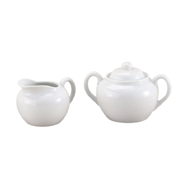 Harold Import Co. YK-26W HIC Sugar & Creamer Set 6 Oz. Teapot Style