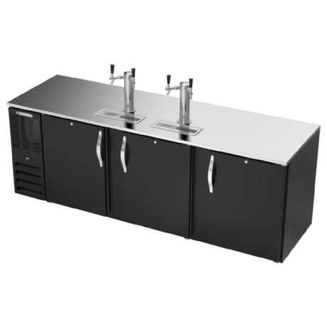 Beverage Air DD94HC-B - Draft Beer Cooler, 94"W X 30-3/8"D X 49-5/16"H, 32.768 Cu. Ft.